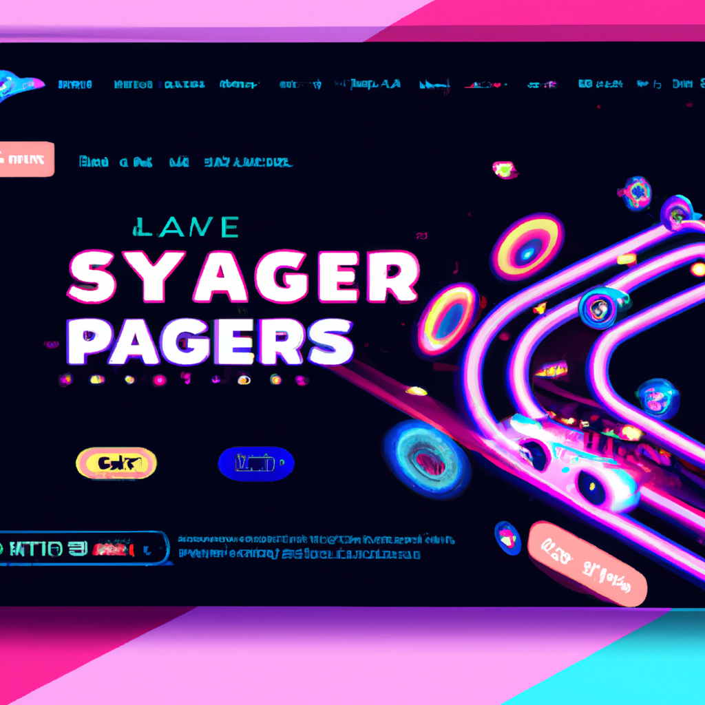 Gameplay snapshot: neon racer with overlays